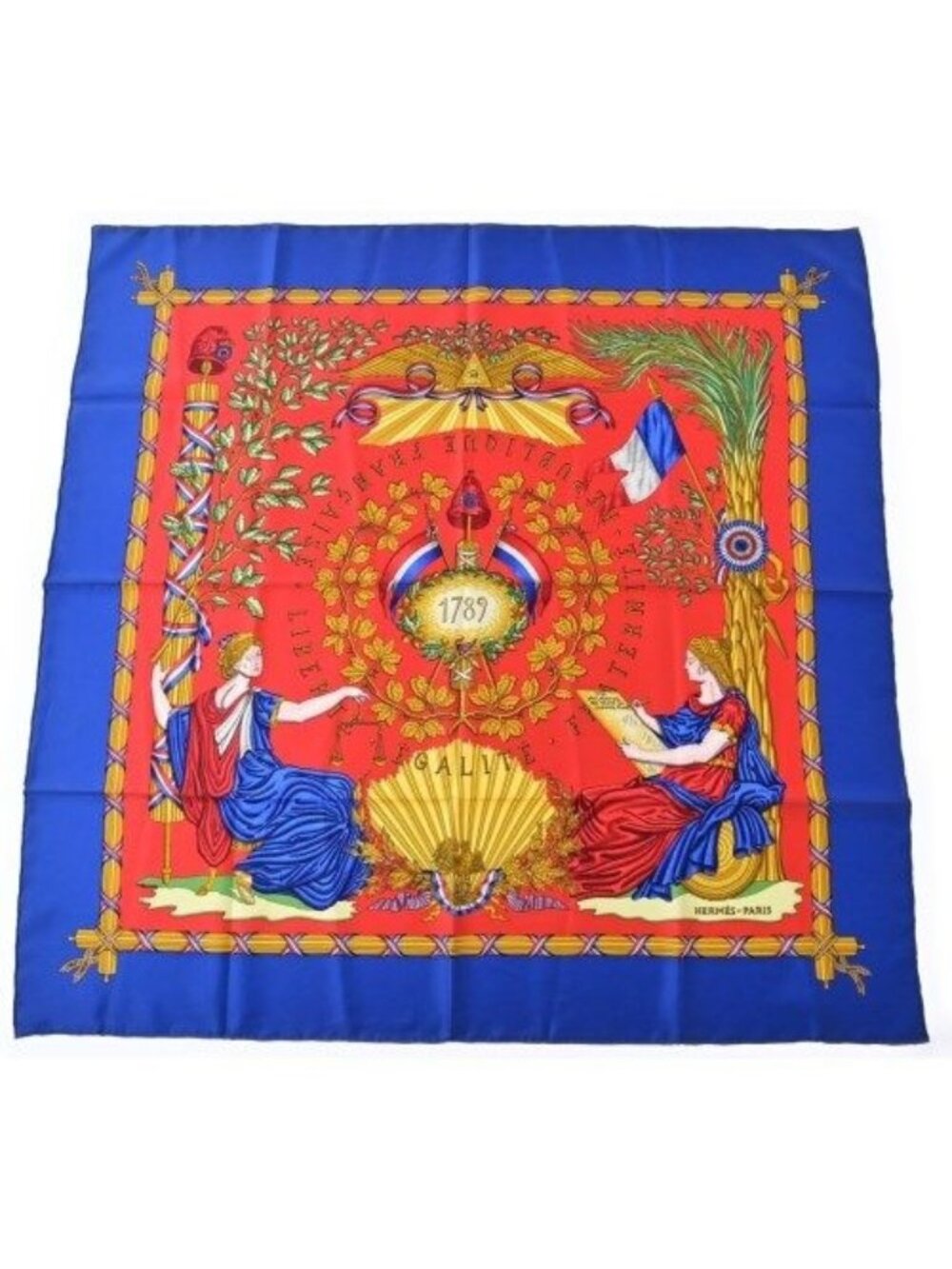 Hermes Bandana Scarf Blue